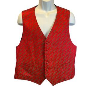 Santana MERRY CHRISTMAS Brocade Vest Size Medium NWOT